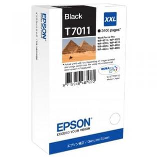 Cartouche d'encre Noire XXL T7011 - 3400p pour imprimante Jet d'encre Epson - 0