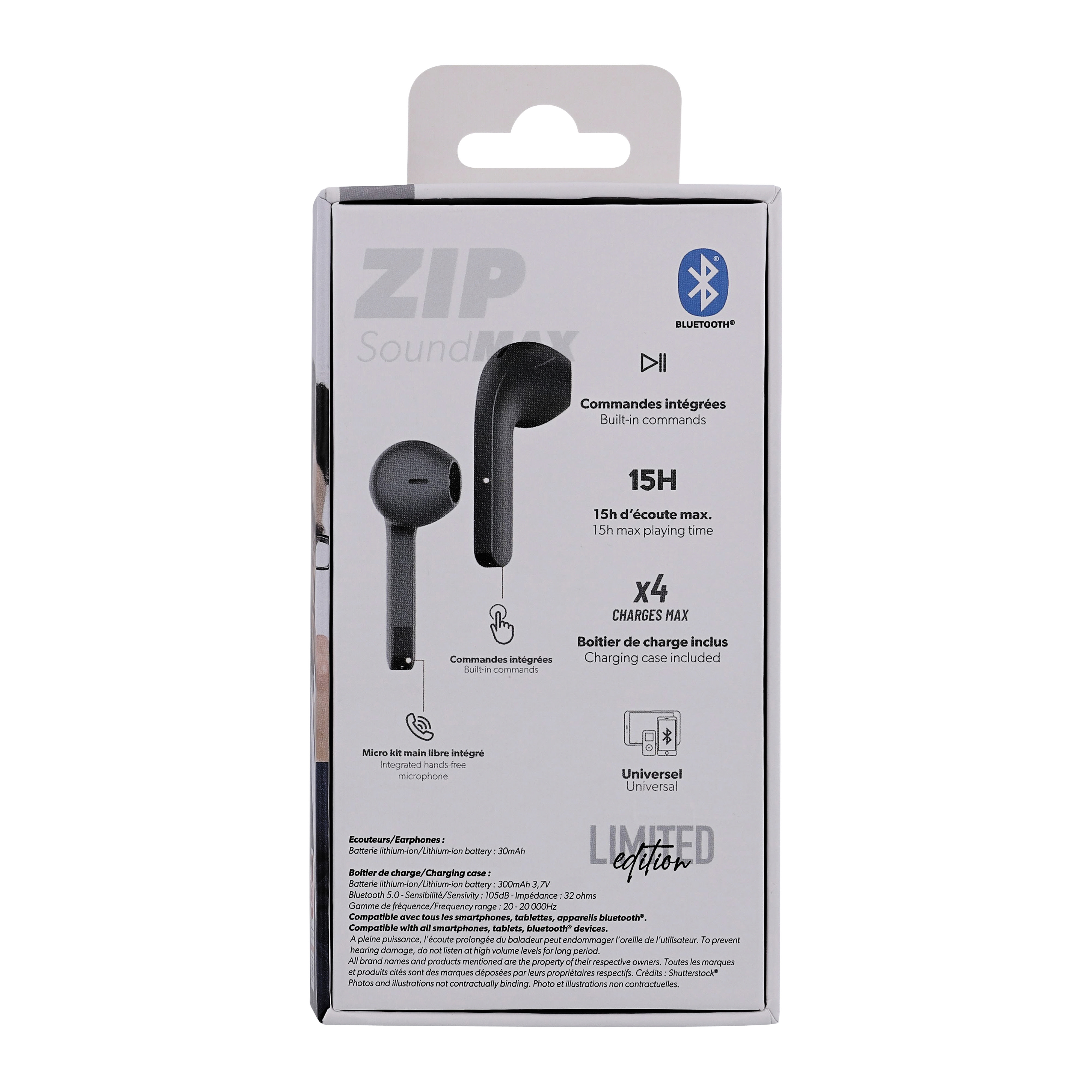 T'nB Ecouteurs TWS ZIP Silver (Bluetooth) Stereo - Micro-casque - 2