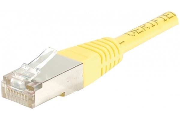 Patch RJ45 cat6 FTP 30cm Jaune - Connectique réseau - grosbill-pro.com - 0