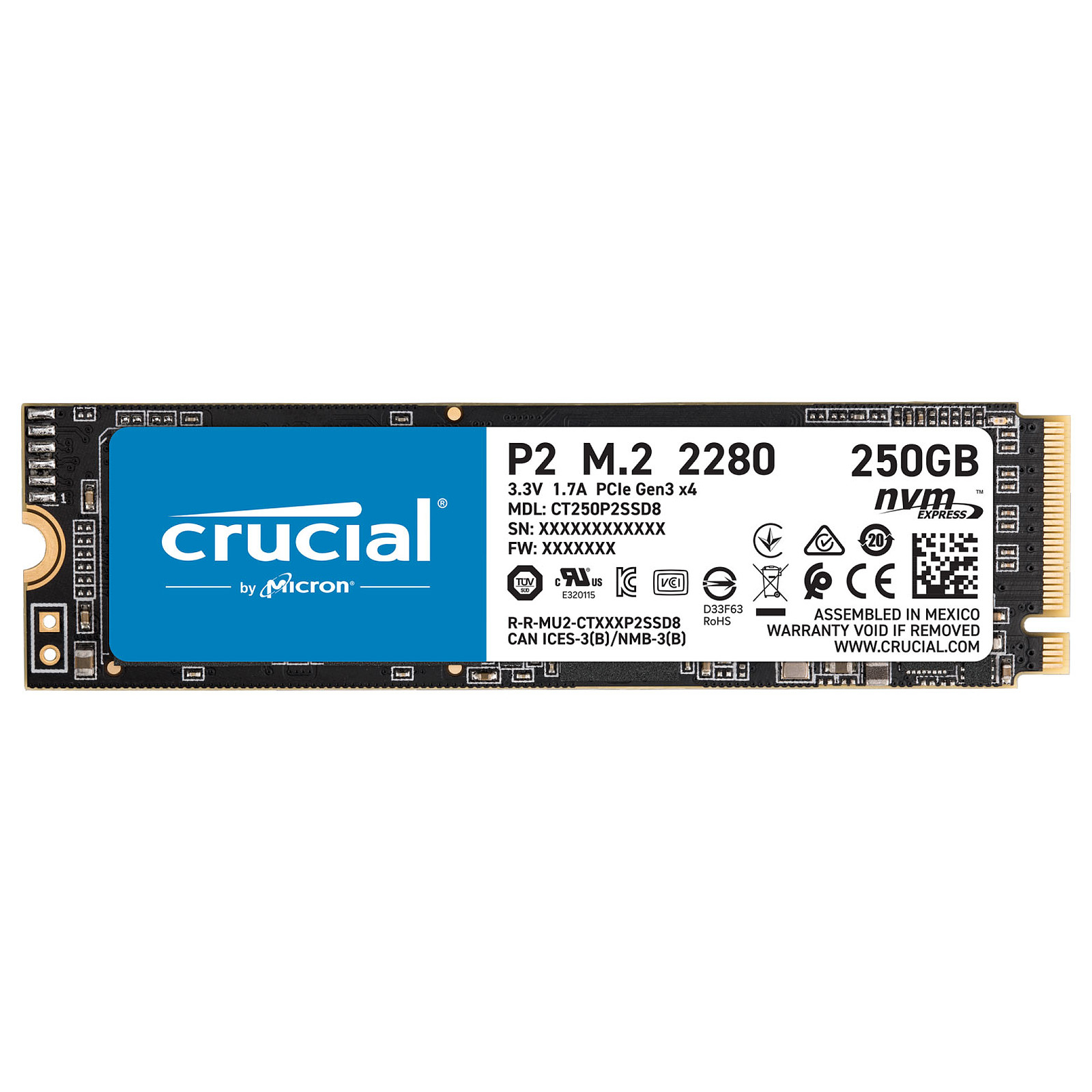 Crucial P2  M.2 - Disque SSD Crucial - grosbill-pro.com - 0