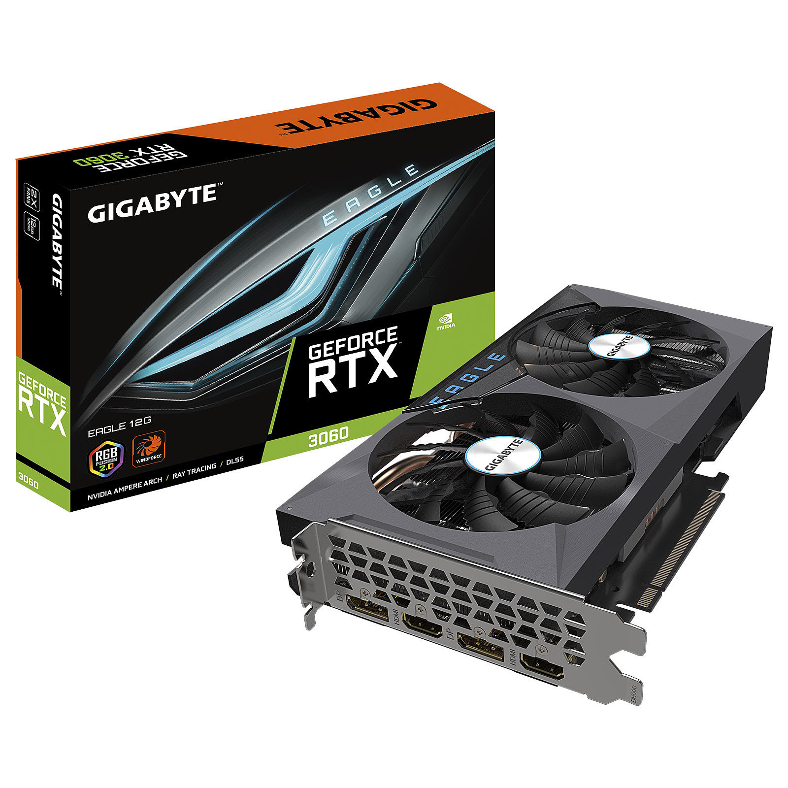 Gigabyte RTX 3060 EAGLE OC 12G LHR  - Carte graphique Gigabyte - 0