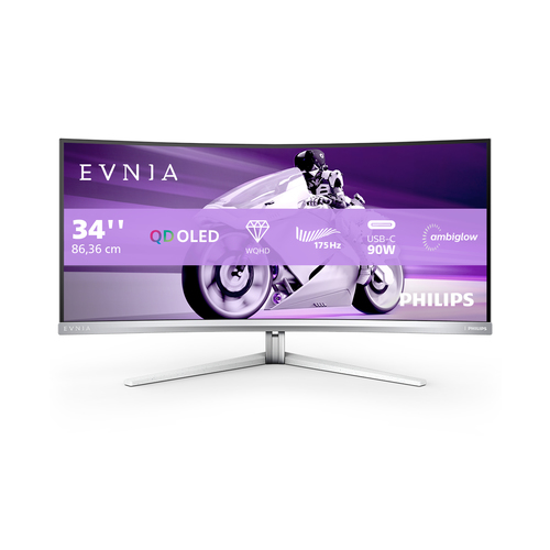 Evnia 34M2C8600 - 34" CURVE QD-OLED UWQGD 175Hz 0.1ms USB-C avec Ambiglow ( LED RGB )