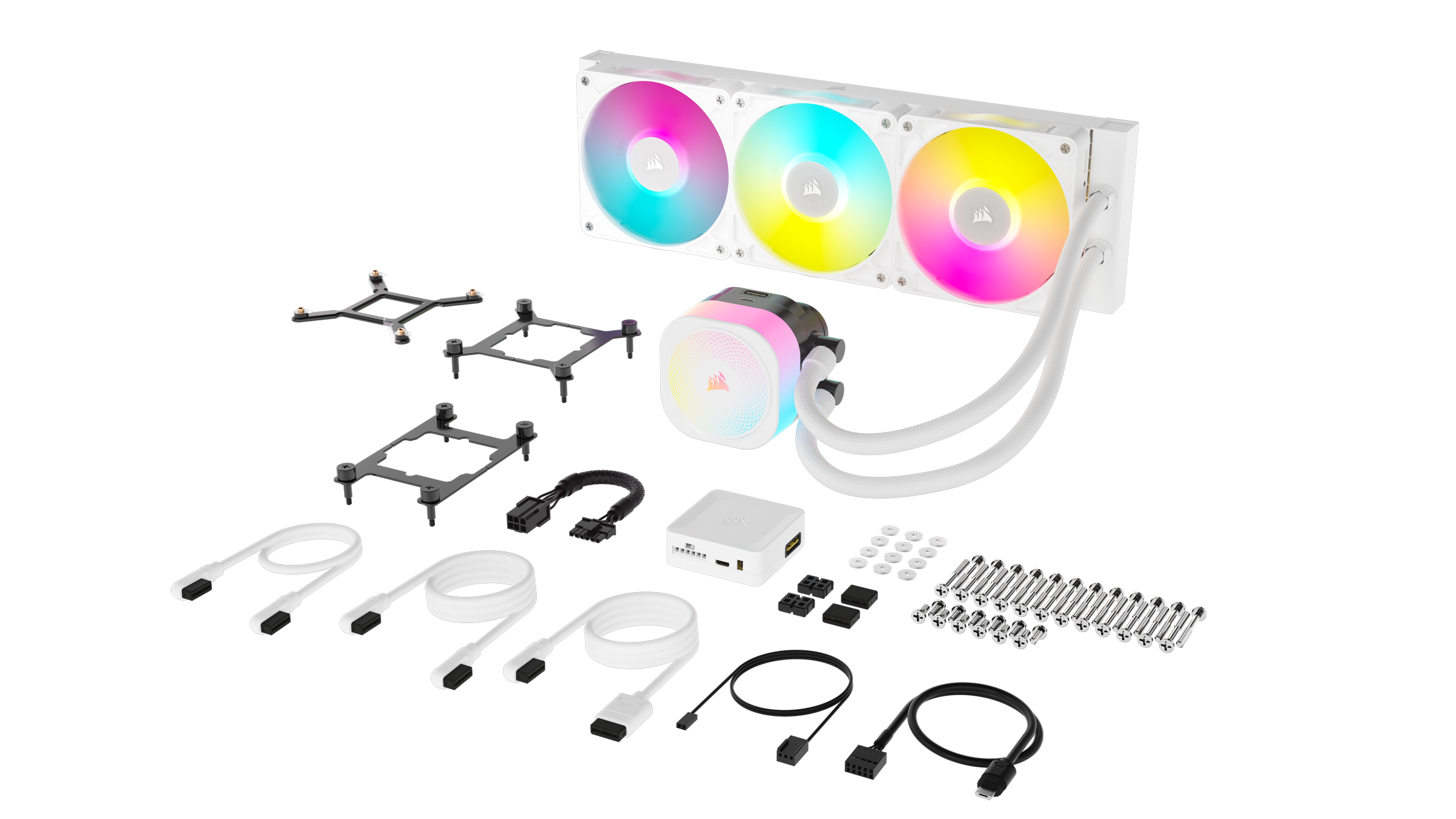 Corsair iCUE LINK TITAN - 360 RX RGB AIO/360mm - Blanc - Watercooling - 10