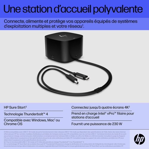 HP TB 280W G4 Dock wCombo Cable-EURO - Achat / Vente sur grosbill-pro.com - 9