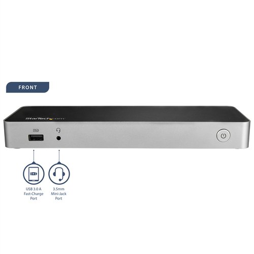 Dual Monitor USB C Dock - 60W PD - SD - Achat / Vente sur grosbill-pro.com - 2