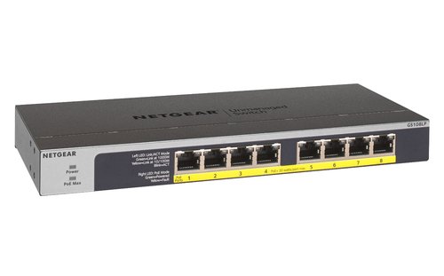 8PT POE/POE+GIGABIT UNMANAGED SWCH - Achat / Vente sur grosbill-pro.com - 1