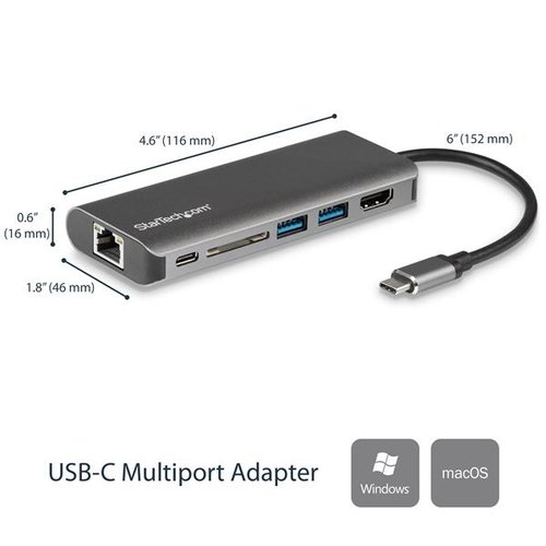 StarTech.com USB-C Multiport Adapter - Achat / Vente sur grosbill-pro.com - 1