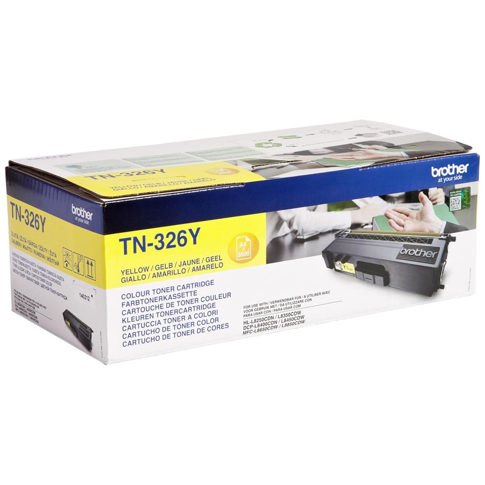 Toner Jaune 3500p - TN-326Y pour imprimante Laser Brother - 0