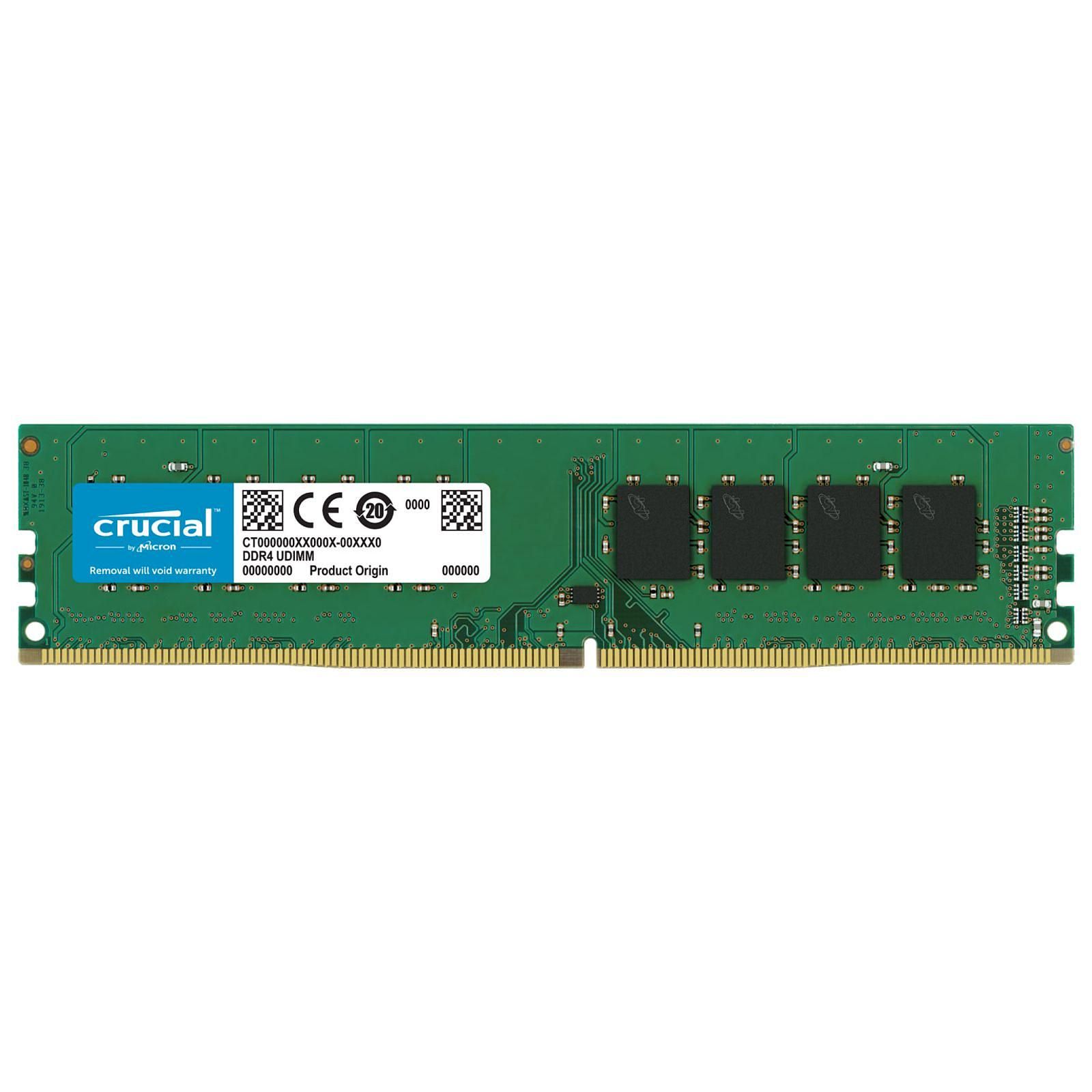 Crucial 8Go (1x8Go) DDR4 3200MHz - Mémoire PC Crucial sur grosbill-pro.com - 0