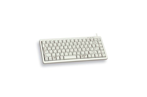 G84-4100 COMPACT KEYBOARD Clavier filaire miniature, USB/PS2, gris clair, AZERTY - FR - Achat / Vente sur grosbill-pro.com - 1