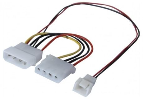 Adaptateur d'alim Molex pour ventilateur 3 broches - Connectique PC - 0