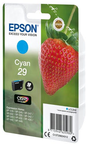 Toner Cyan C13T29824012 pour imprimante Jet d'encre Epson - 1