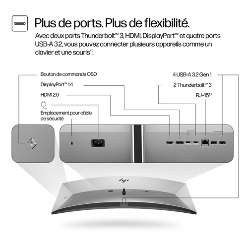 39.7" CURVE 5K  60Hz WEBCAM Thunderbolt 3 - Achat / Vente sur grosbill-pro.com - 8