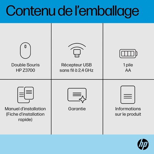 HP Z3700 Dual SLV Wireless Mouse EMEA-IN - Achat / Vente sur grosbill-pro.com - 6