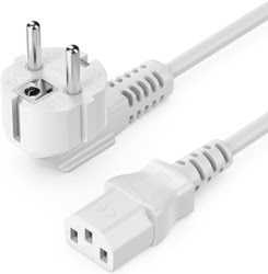 Grosbill Connectique PC Compatible Câble d'alimentation (CEE 7 vers C13) - 2m Blanc 