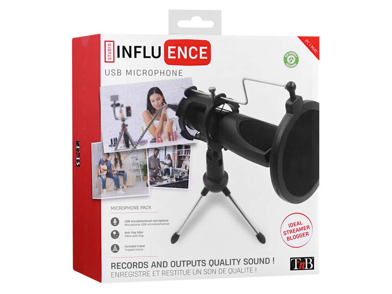 T'nB Microphone omnidirectionnel USB - Influence (INMICROSTR) - Achat / Vente Accessoire Streaming / Vlogging  sur grosbill-pro.com - 2