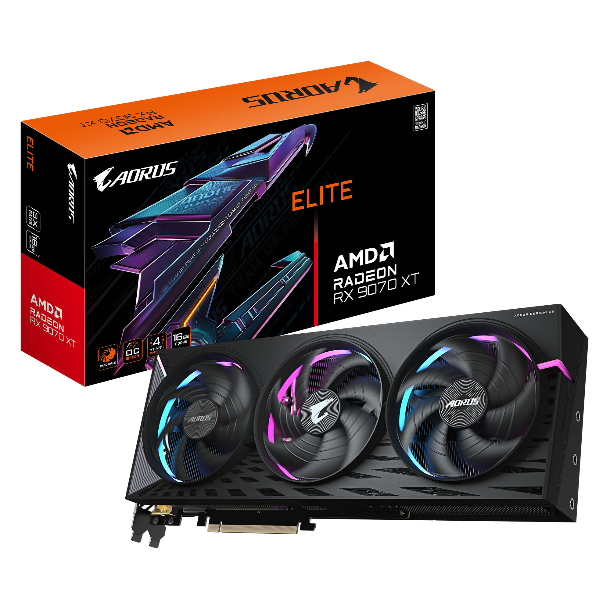 Gigabyte AORUS Radeon RX 9070 XT ELITE 16G - Carte graphique - 0