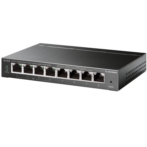 8 Port Easy Smart Switch with 4-Port PoE - Achat / Vente sur grosbill-pro.com - 1