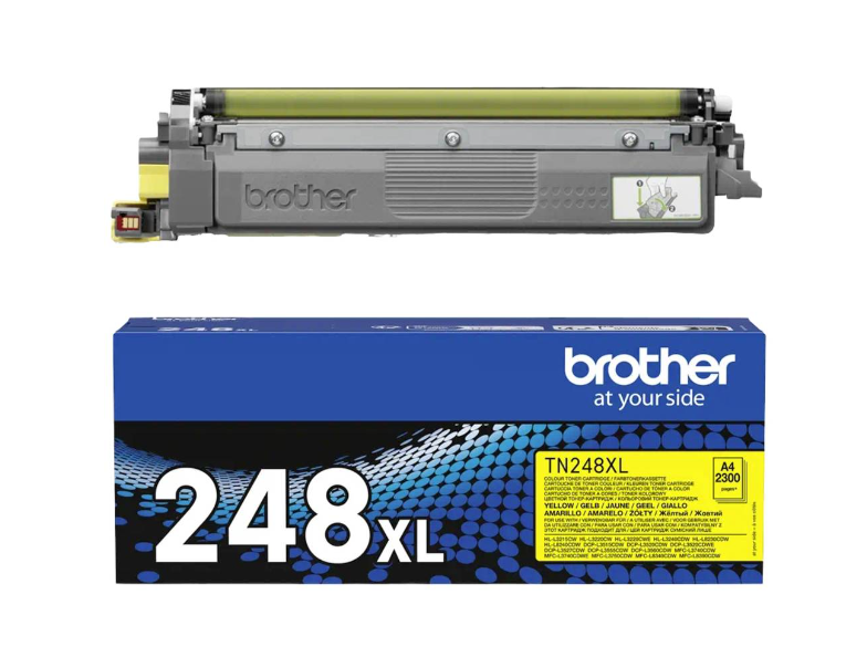 Toner Jaune TN-248XLY pour imprimante Laser Brother - 0