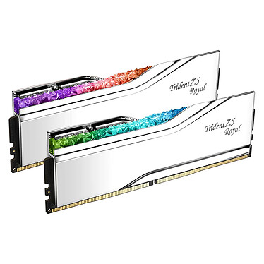 G.Skill Trident Z5 Royal Argent 64Go (2x32Go) DDR5 6400MHz - Mémoire PC G.Skill sur grosbill-pro.com - 0