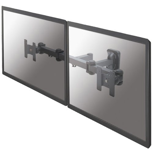 Grosbill Accessoire écran NewStar Wall Mount Dual 10-27" FullMotion SILVER