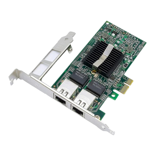 Compatible 2x RJ45 10/100/1000 Gigabit PCIE E1G42ET - 82576 - Carte réseau - 0