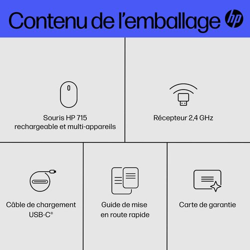 HP 715 RECHARGEABLE SILENT - Achat / Vente sur grosbill-pro.com - 13