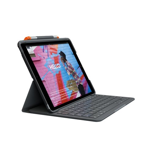 Grosbill Accessoire tablette Logitech Slim Folio for iPad 7th Gen Graphite FR