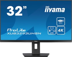 Grosbill Ecran PC Iiyama XUB3293UHSN-B5 31.5" 4K/60Hz/Dock USB-C/KVM/RJ45