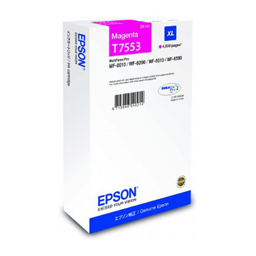 Cartouche XL serie WF-8XXX Magenta - T7553  pour imprimante  Epson - 0