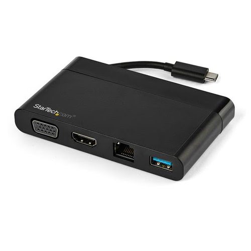 Grosbill Accessoire PC portable StarTech USB C Adapter - HDMI & VGA - 1xA - GbE