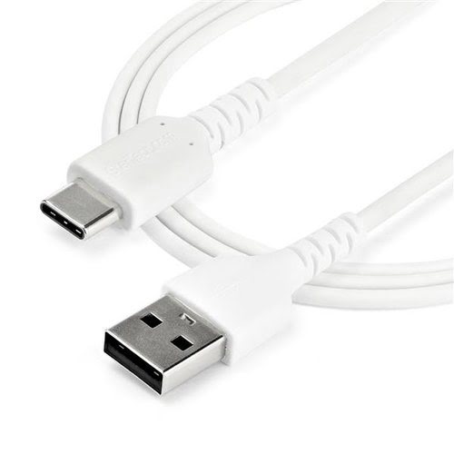 Cable White USB 2.0 to USB C Cable 2m - Achat / Vente sur grosbill-pro.com - 2