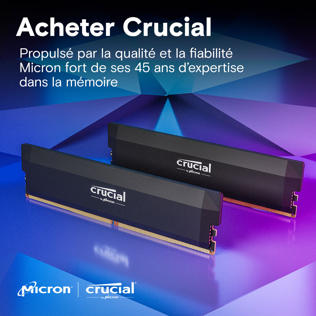 Crucial Pro Overclocking Edition 32Go (2x16Go) DDR5 6400MHz - Mémoire PC Crucial sur grosbill-pro.com - 4