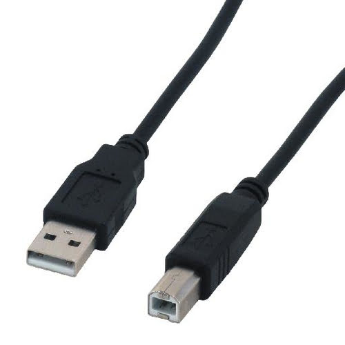 USB 2.0 cable A/B plug - 1.80m Black - Achat / Vente sur grosbill-pro.com - 0