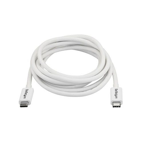 2m Thunderbolt 3 Cable 20Gbps - White - Achat / Vente sur grosbill-pro.com - 3