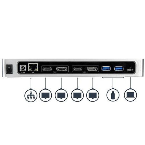 USB-C/USB 3.0 Docking Station Dual 4K - Achat / Vente sur grosbill-pro.com - 4
