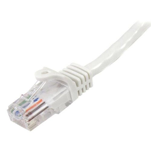 0.5m White Snagless Cat5e Patch Cable - Achat / Vente sur grosbill-pro.com - 1