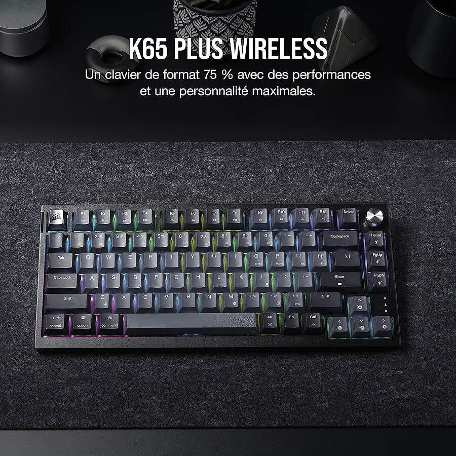 Corsair K65 Plus Wireless - Clavier PC Corsair - grosbill-pro.com - 2