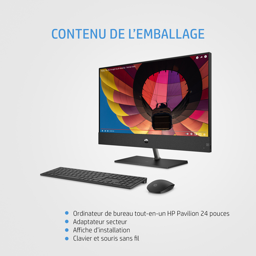 HP Pavilion 24" FHD/R5-5500U/16Go/512Go/W11# - All-In-One PC/MAC - 5