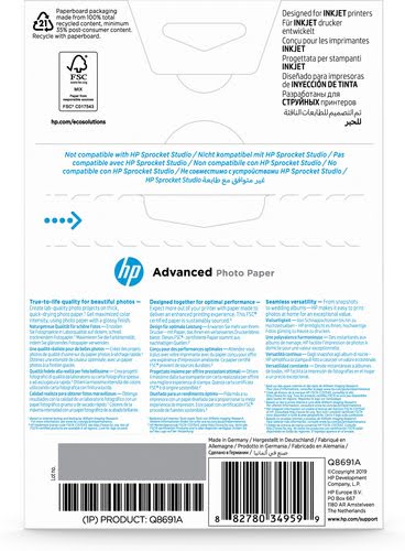 HP Paper Photo/Adv Glossy 10x15 bdl 25sh - Achat / Vente sur grosbill-pro.com - 2