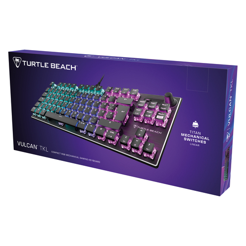 Grosbill Clavier PC Turtle Beach Vulcan TKL Aimo - Linéaire/Filaire/USB/RGB/Noir