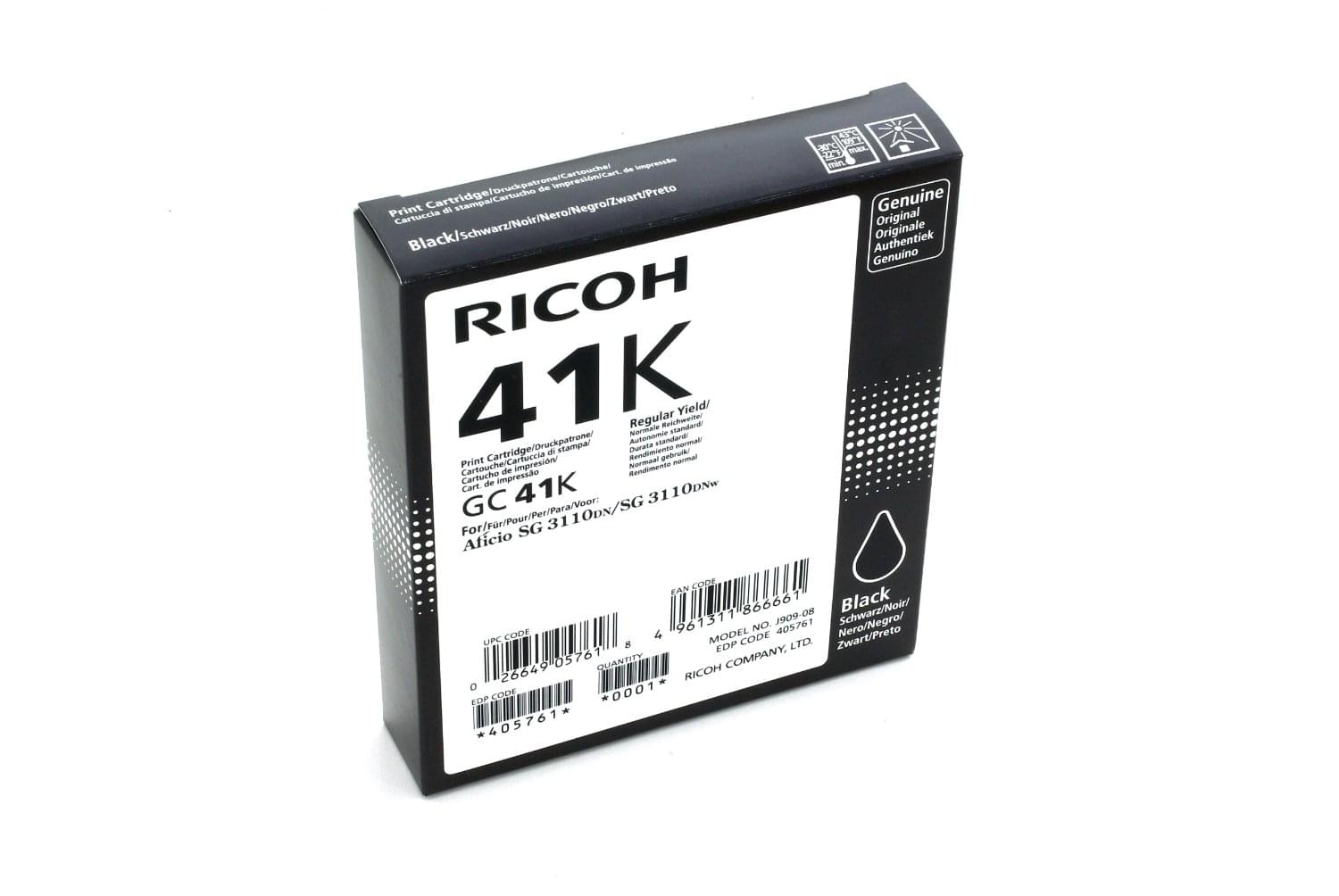 GC-41K Black 2500p pour imprimante Jet d'encre Ricoh - 0