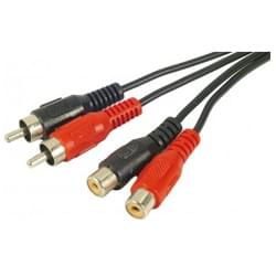  Rallonge Audio 2xRCA M/F 10m