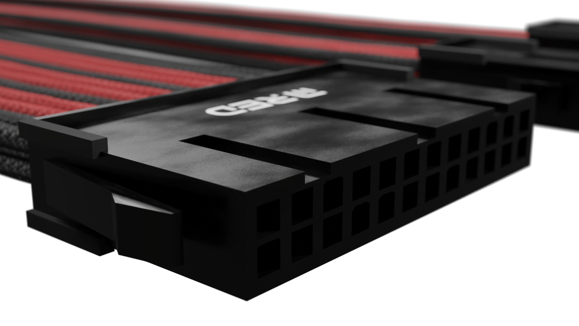 M.RED Kit ext. 7 Câbles tressés Ultimate - Noir Rouge (KEX-01BR) - Achat / Vente Accessoire alimentation sur grosbill-pro.com - 4