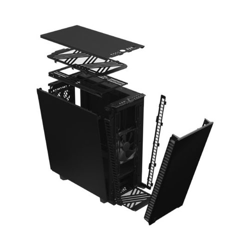 Fractal Design Define 7 Compact Black Midi-Tower - gedÃ¤mmt, schwarz - Achat / Vente sur grosbill-pro.com - 22