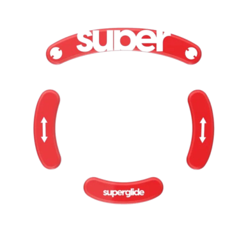 SuperGlide Patins Verre V2 - Logitech G Pro Wireless - Rouge (LGPSGR2) - Achat / Vente Modding sur grosbill-pro.com - 0