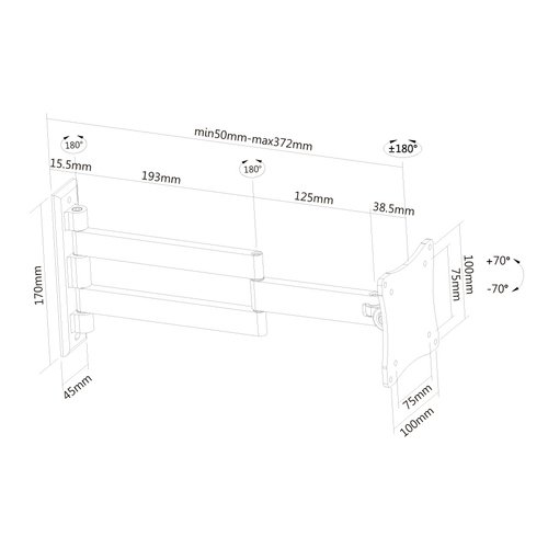 SUPPORT MURAL ECRAN PLAT MAX24 - Achat / Vente sur grosbill-pro.com - 2