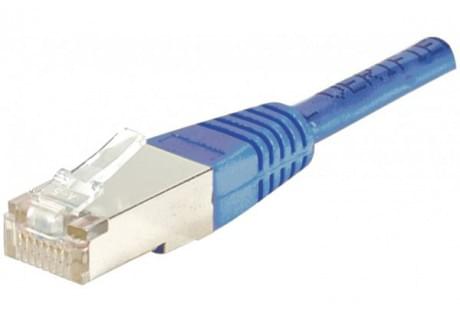 Patch RJ45 cat6 FTP 15cm Bleu - Connectique réseau - grosbill-pro.com - 0