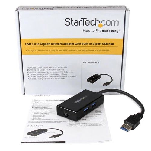 USB 3 to Gigabit Network Adapter & Hub - Achat / Vente sur grosbill-pro.com - 3