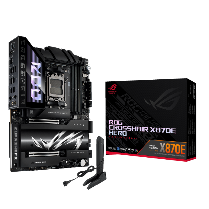 Asus ROG CROSSHAIR X870E HERO ATX  - Carte mère Asus - grosbill-pro.com - 0